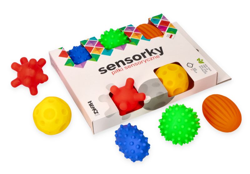 Piłeczki sensoryczne 5 sztuk w pudełku