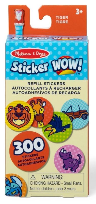 300 naklejek Tygrys  - uzupełnienie do stempelków Sticker WOW!