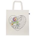 Bawełniana torba do samodzielnego kolorowania, Serce