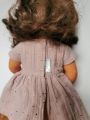 Sukienka muślinowa dla lalek 38cm różowa