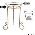 Kwietnik metalowy Rustic złota patyna GAJA 43 cm