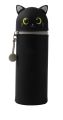 Silikonowy piórnik tuba Cat lovers czarny kot