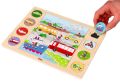 Układanka 2w1 Pojazdy- puzzle i gra odszukaj cień