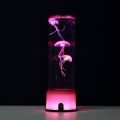 Zmieniająca kolor lampa z pływającymi meduzami 33cm