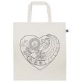 Bawełniana torba do samodzielnego kolorowania, Serce