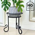 Kwietnik metalowy czarny klasyczny NERON 32 cm