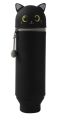 Silikonowy piórnik tuba Cat lovers czarny kot