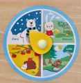 Drewniany polski Kalendarz z zegarem Adam Toys