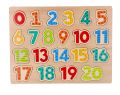 Nowe drewniane puzzle cyferki - układanka