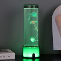 Zmieniająca kolor lampa z pływającymi meduzami 33cm