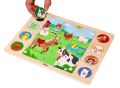 Puzzle 2w1 Farma- układanka odszukaj cień