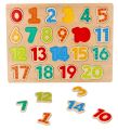 Nowe drewniane puzzle cyferki - układanka
