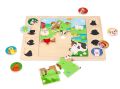 Puzzle 2w1 Farma- układanka odszukaj cień