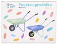 Taczka metalowa dla dziecka - małego ogrodnika - niebieska