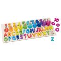 Puzzle alfanumeryczne montessori, literki i cyferki