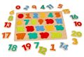 Nowe drewniane puzzle cyferki - układanka