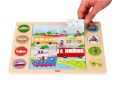 Układanka 2w1 Pojazdy- puzzle i gra odszukaj cień