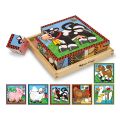 Puzzle sześcienne kostki Wesoła wieś