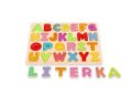 Puzzle drewniane układanka alfabet - duże litery