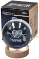 Lampka kryształowa kula Love 8 cm