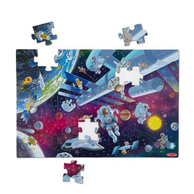 Kosmiczne puzzle podłogowe świecące w ciemności