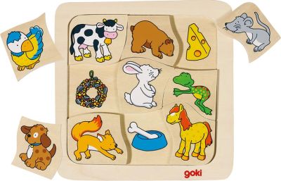 GOKI Puzzle - Co jedzą zwierzątka?