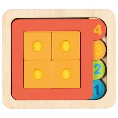 Puzzle warstwowe kształty i liczby