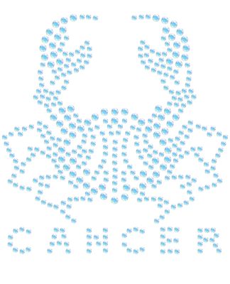 Naprasowanki Naplamki z cyrkoniami - Rak - znaki zodiaku