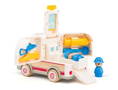 Dźwiękowy Ambulans z noszami i sprzętem ratunkowym 