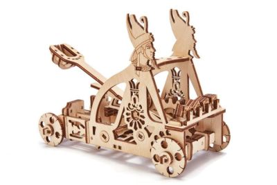 Puzzle mechaniczne 3D Wood Trick katapulta
