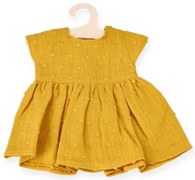 Sukienka muślinowa dla lalek 32cm miodowa