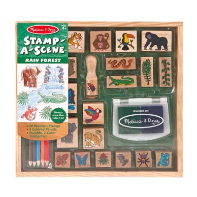 Stempelki - duży zestaw Las Tropikalny - Melissa and Doug