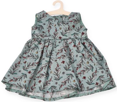 Sukienka dla lalki Miniland 38cm, miętowa w motylki