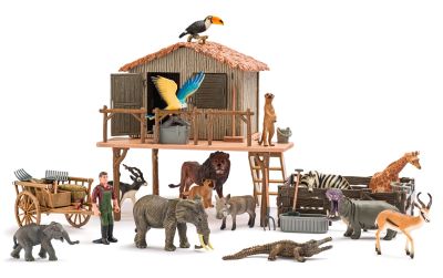 Afrykańska Stacja Ratunkowa z figurkami dzikich zwierząt