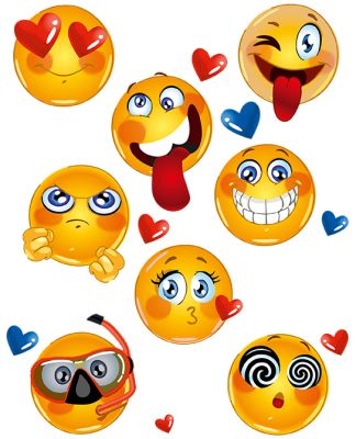 Naplamki Emoji duży arkusz