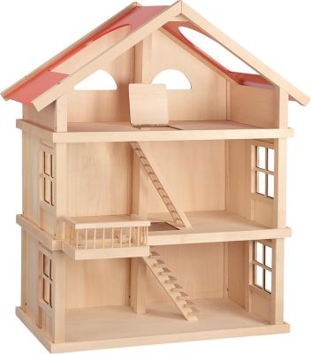 Drewniany duży domek dla lalek- aż 3 piętra