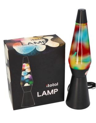 Lampka lava Tęczowa z czarną podstawą