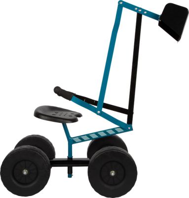 Niebieska mini koparka ogrodowa dla dziecka