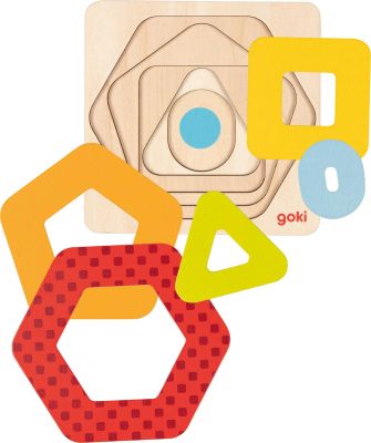 Puzzle geometryczne warstwowe