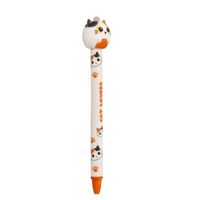 Pomarańczowy kot 3D długopis zmazywalny 0.5mm