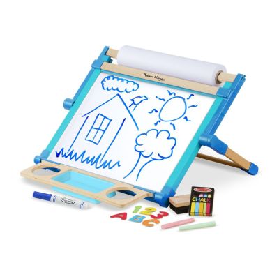Dwustronna sztaluga Deluxe magnetyczno - kredowa z literkami 