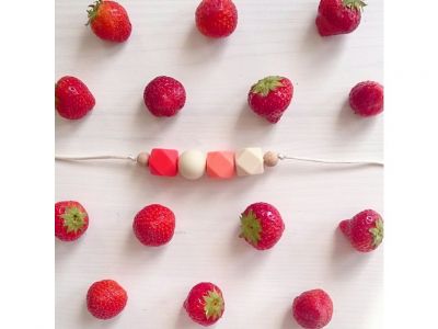 Naszyjnik silikonowy Strawberry