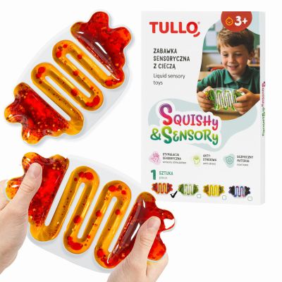 Czerwony gniotek antystresowy zabawka sensoryczna