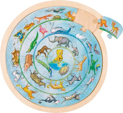 Puzzle okrągłe zwierzęta