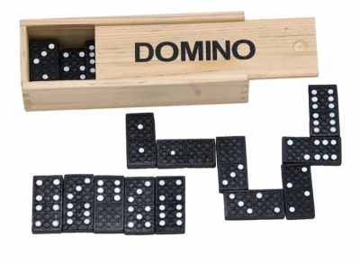 Domino klasyczne w drewnianym pudełku