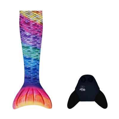 Syreni ogon - monopłetwa do pływania Rainbow M/L