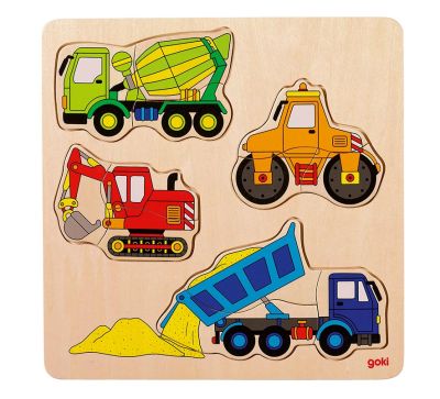 Puzzle na podstawie maszyny budowlane