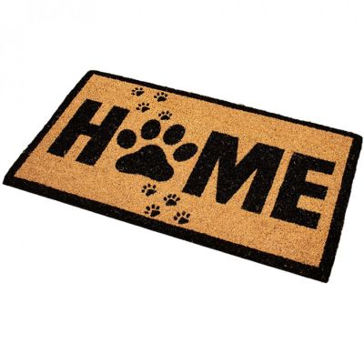 Mata kokosowa do mieszkania z napisem HOME