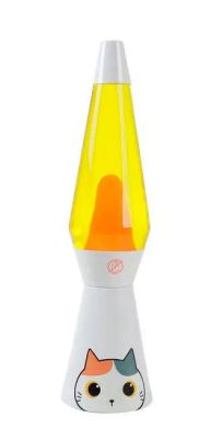 Lampka dekoracyjna lawa biały kot