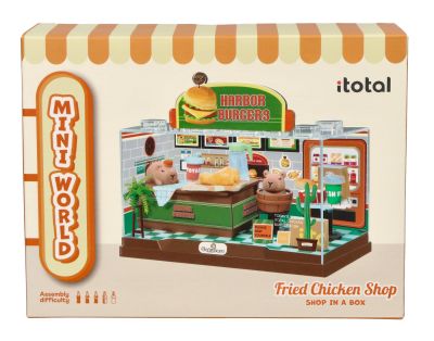 Mini Restauracja z burgerami unikalna diorama DIY